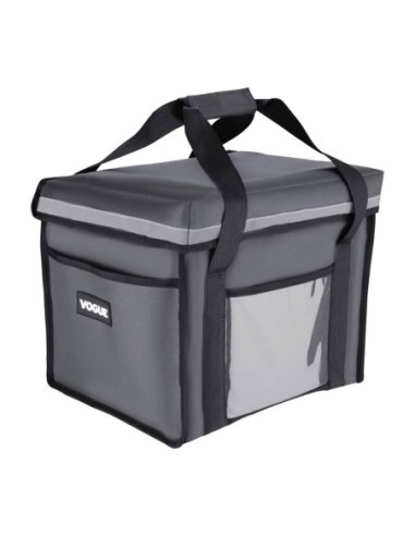 Sac de livraison isotherme pliant Vogue gris 305 x 380 x 380 mm - 1