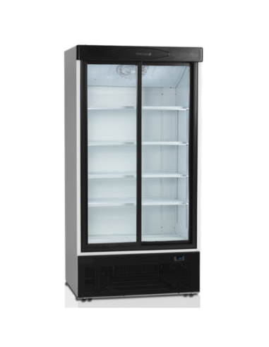 Armoire réfrigérée noire avec portes coulissantes et sans canopy 540L - FS1002S - 1