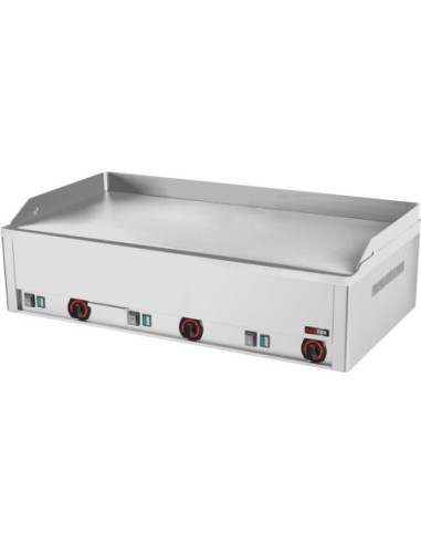 Plaque de cuisson électrique chromée lisse - triple - 1