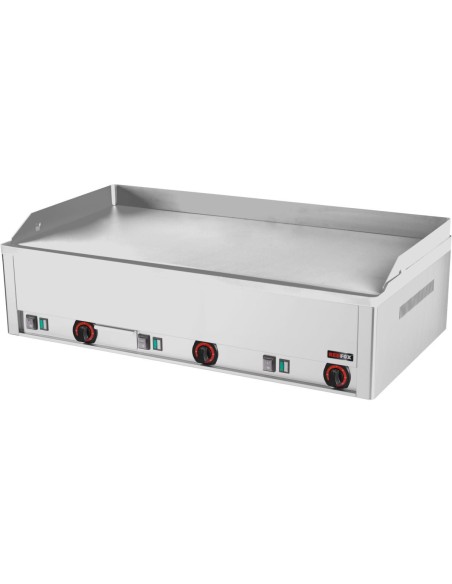 Plaque de cuisson électrique chromée lisse - triple - 1