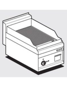 Plancha Fry-Top électrique 230V plaque rainurée - Série 650