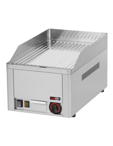 Plaque de cuisson électrique chromée rainurée - simple - 1