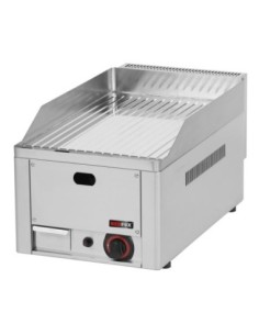 Plaque de cuisson à gaz chromée rainurée - simple - 1