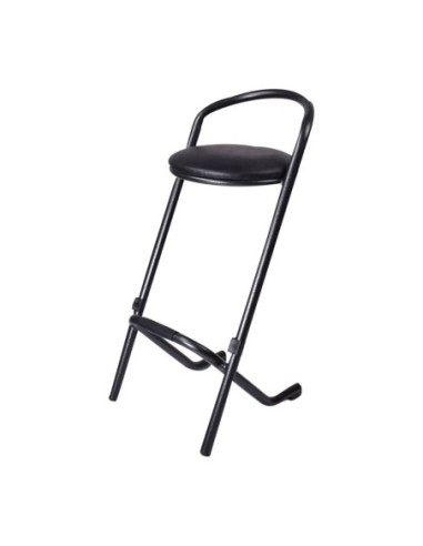 Tabourets hauts d'intérieur empilables Utrecht gris (lot de 2) - 1
