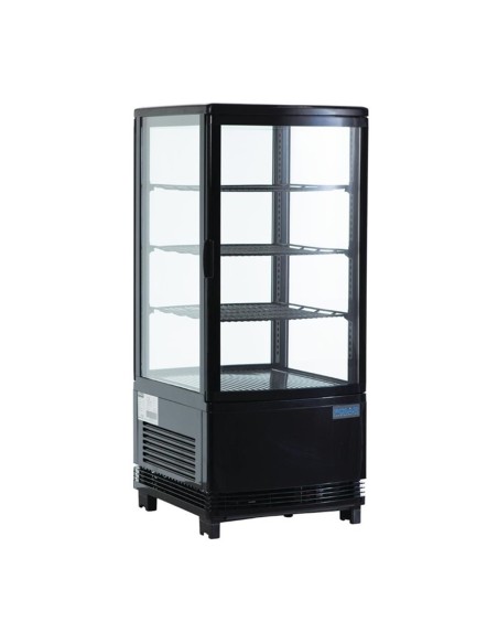 Vitrine réfrigérée positive noire Polar Série C 68L - 1