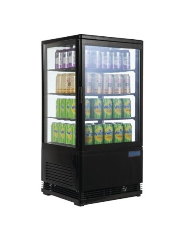 Vitrine réfrigérée positive noire Polar Série C 68L - 5