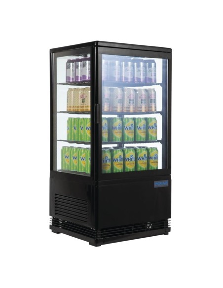 Vitrine réfrigérée positive noire Polar Série C 68L - 5