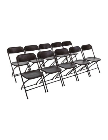 Chaises pliantes Bolero noires - 1