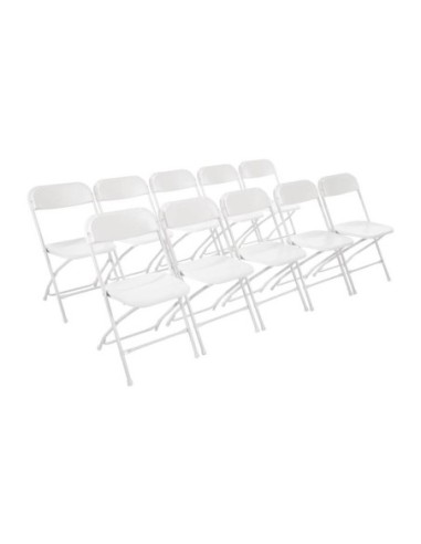 Chaises pliantes Bolero blanches - 1
