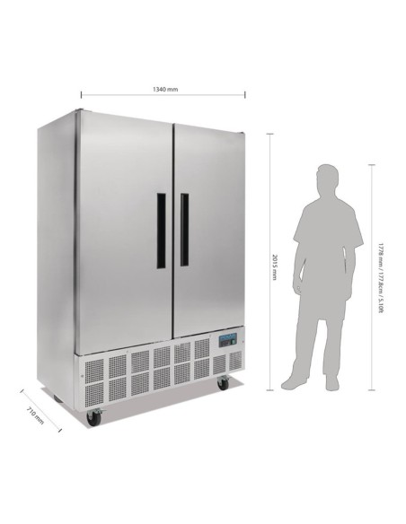 Armoire réfrigérée positive 2 portes 960L Polar Série G - 2