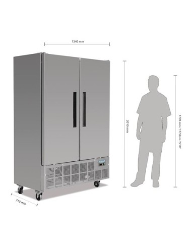 Armoire réfrigérée négative 2 portes 960L Polar Série G - 3