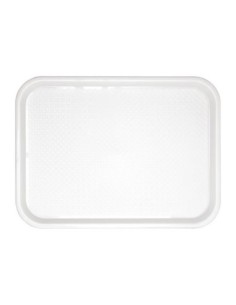 Plateau fast food en plastique Olympia Kristallon blanc 345 x 265mm - 1