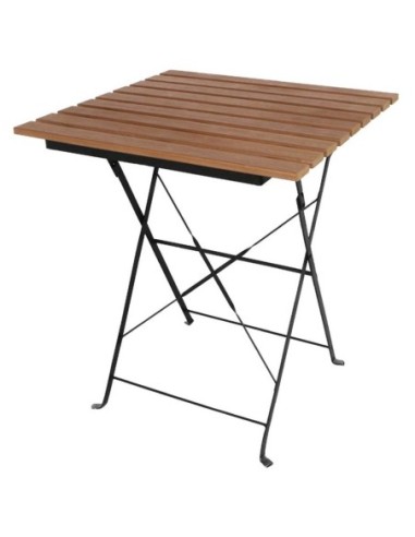 Table bistro carrée en imitation bois Bolero 600mm - 1