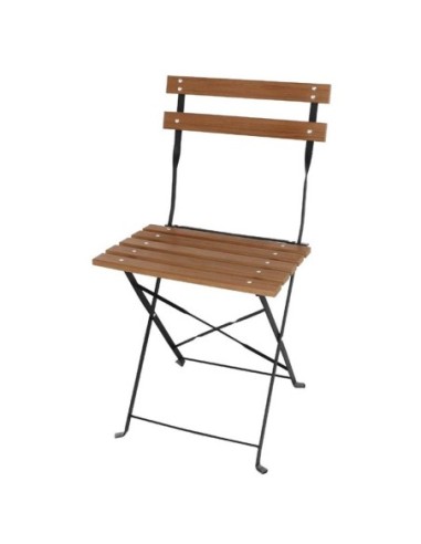 Chaises bistro en imitation bois Bolero - 1