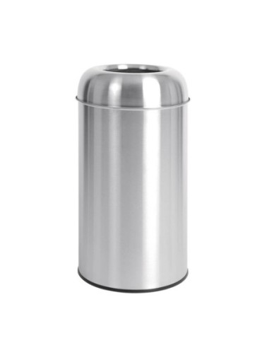 Poubelle dome inox ouverte Bolero 40L - 1