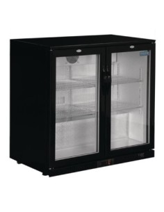Arrière-bar deux portes pivotantes Polar Série G noir 208L - 1