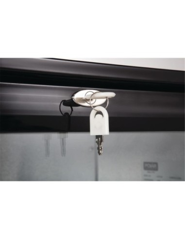 Arrière-bar deux portes pivotantes Polar Série G noir 208L - 5