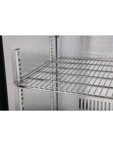 Arrière-bar trois portes pivotantes Polar Série G noir 330L - 4