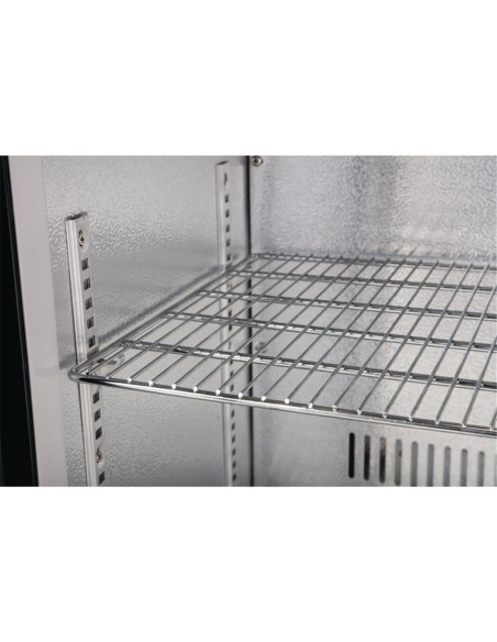 Arrière-bar trois portes pivotantes Polar Série G noir 330L - 4