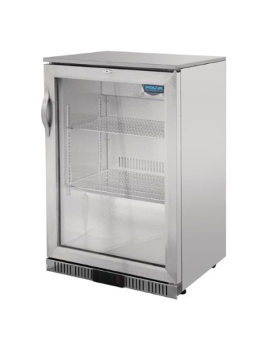 Arrière-bar une porte pivotante Polar Série G inox 138L - 3