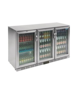Arrière-bar trois portes pivotantes Polar Série G inox 330L - 1