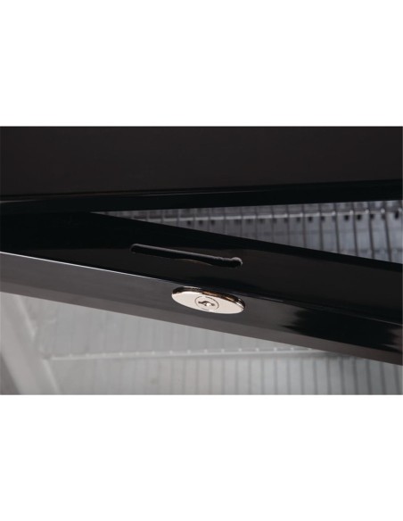 Arrière-bar trois portes pivotantes Polar Série G noir 320L - 3