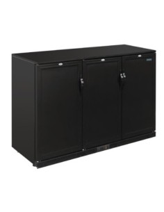 Arrière-bar trois portes pleines pivotantes Polar Séie G 900mm 330L - 1