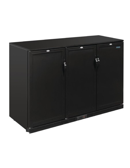 Arrière-bar trois portes pleines pivotantes Polar Séie G 900mm 330L - 1