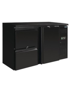 Arrière-bar Polar Série U 1 porte et 2 tiroirs - 1