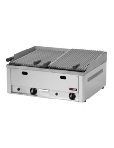 Grill pierre de lave professionnel double à gaz - 1