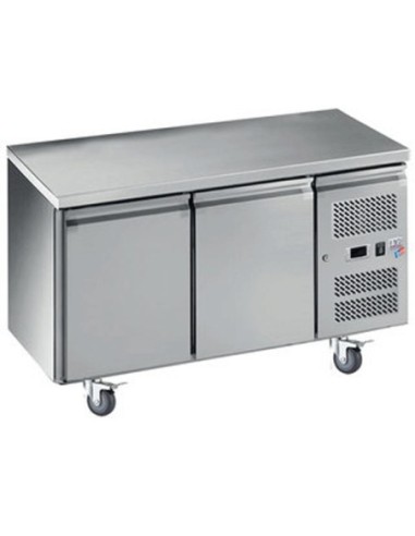 Table desserte positive centrale GN 1/1 profondeur 700 - 2 portes - 1