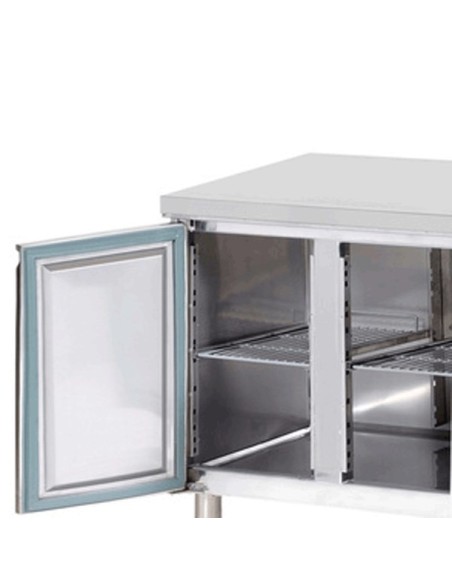 Table desserte positive centrale GN 1/1 profondeur 700 - 3 portes - 2