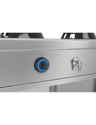Wok à gaz 2 brûleurs + robinet eau - 28 kW - 2