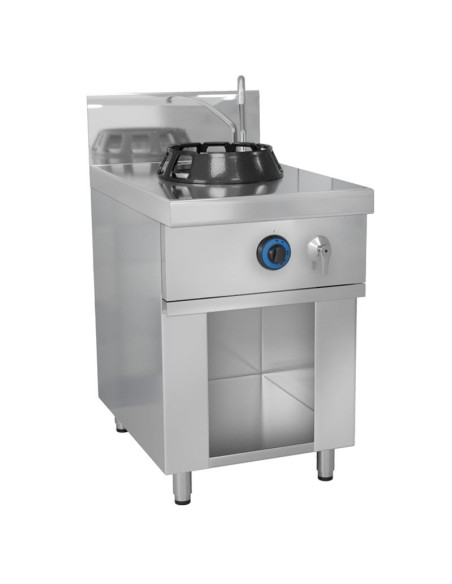 Wok à gaz 1 brûleur + robinet eau - 14 kW - 1
