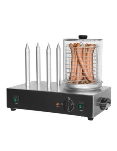 Appareil à Hot Dog avec 4 broches chauffe-pain - 1