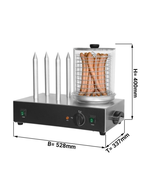 Appareil à Hot Dog avec 4 broches chauffe-pain - 3