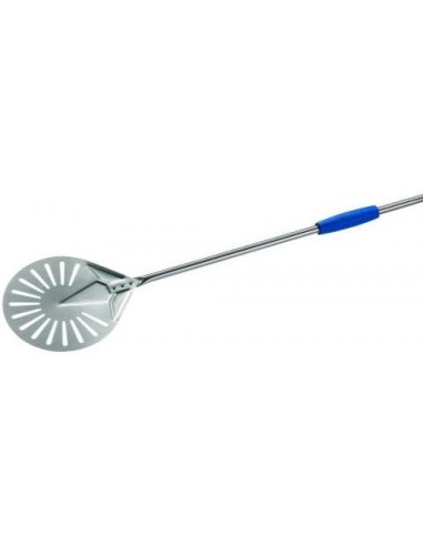 Petite pelle à pizza Inox Ø20 cm perforé manche 75 - 1