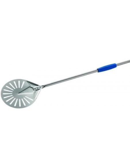 Petite pelle à pizza Inox Ø20 cm perforé manche 75 - 1
