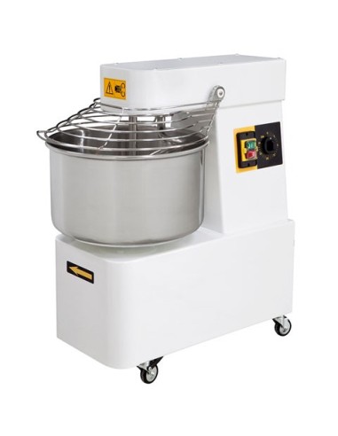 Pétrin à spirale pizza et pain - Tête fixe + Cuve non amovible - 41L - 1