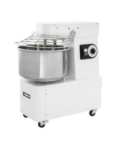Pétrin à spirale pizza et pain - Tête fixe + Cuve non amovible - 10L - 1