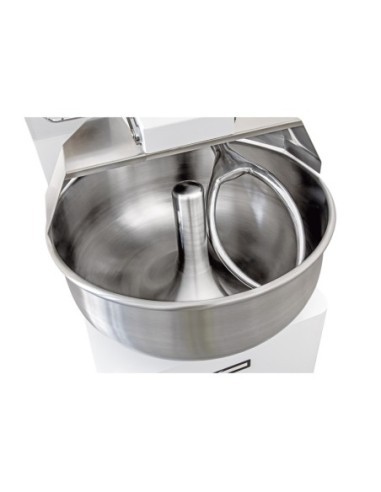 Pétrin à axe oblique pizza et pain - Tête fixe + Cuve non amovible - 35L - 2