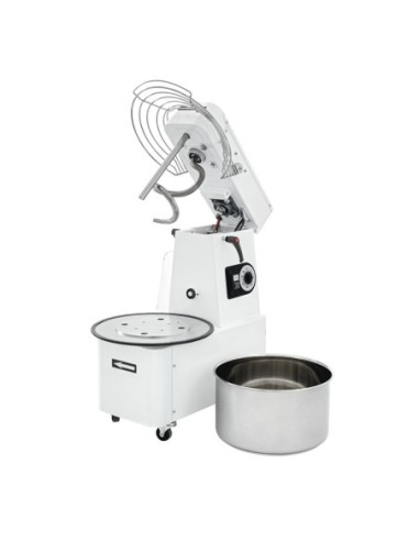 Pétrin à spirale pizza et pain - Tête relevable + Cuve amovible - 10L - 1