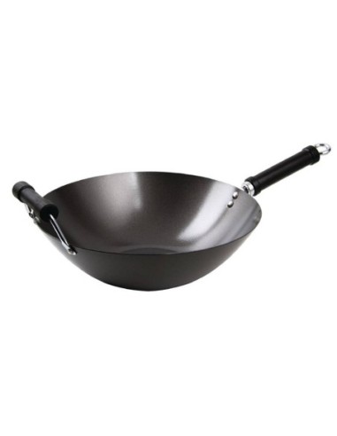 Wok antiadhésif fond plat 35cm - 1