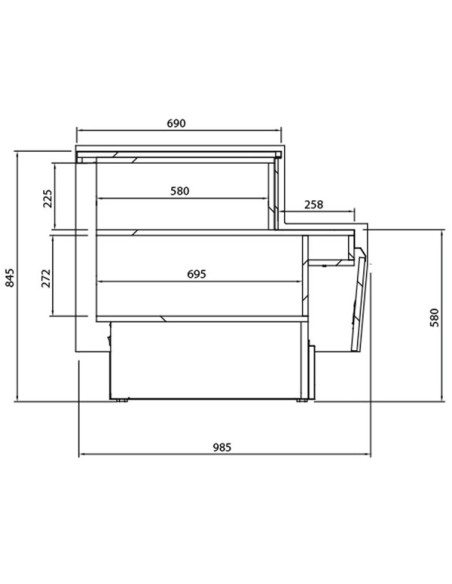 Meuble comptoir caisse - KUI - 2