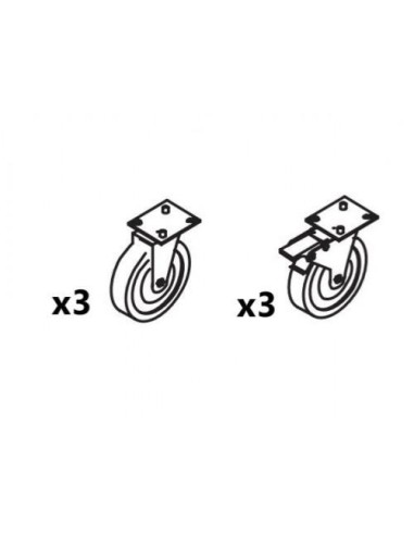 Kit de 6 roulettes pour meubles CORECO - 1