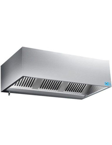 Hottes caisson inox dynamiques avec moteur et régulateur - Profondeur 1400 mm - 1