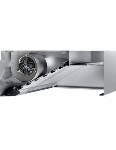 Hottes caisson inox dynamiques avec moteur et régulateur - Profondeur 1400 mm - 2