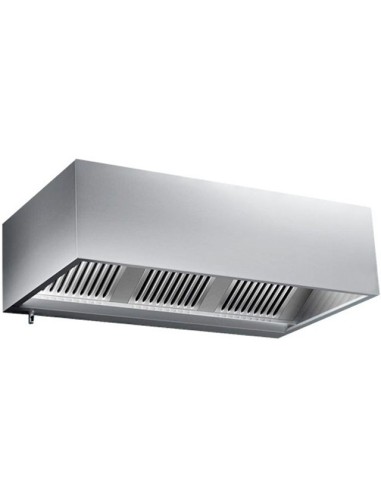 Hottes caisson inox statiques sans moteur - Profondeur 1400 mm - 1