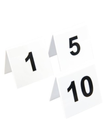 Lot de numéros de table en plastique Olympia 1-10 - 1