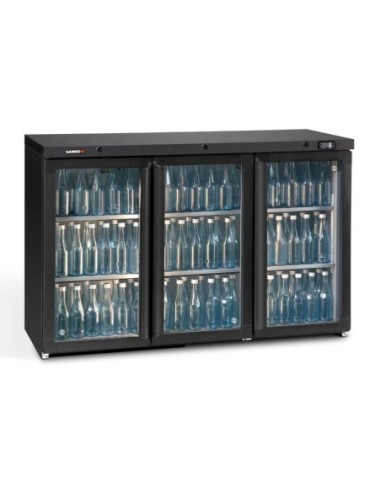 Arrière-bar 3 portes battantes vitrées 333L - H 840mm | Gamko - LG3/315G - 1